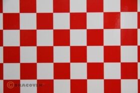Oracover Orastick Fun 3 (25mm Square) White + Red (...