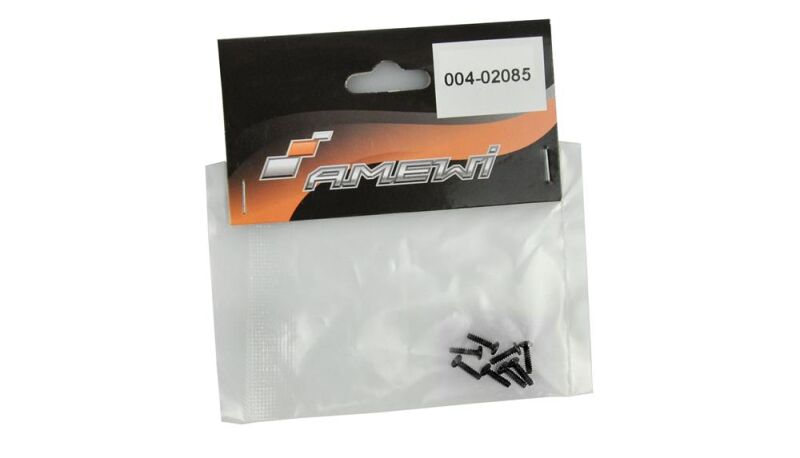 Amewi 02085 Rundkopfschraube 2x8mm Kreuzschlitz, 8 Stück / 004-02085