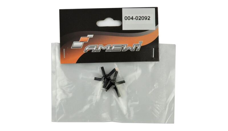 Amewi 02092 Senkkopfschraube M3x10mm Kreuzschlitz, 8 Stück / 004-02092