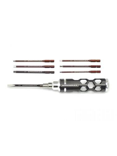 ARROWMAX COMBO QUICK DRIVE TIP CADDY SET - METRIC - 7 PCS Honeycomb / AM460004