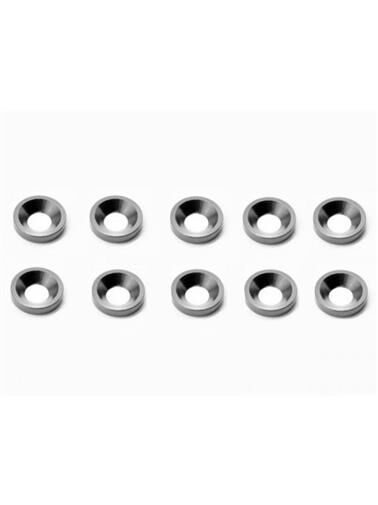 ARROWMAX Alu M4 Countersink Washer-Gray (10) / AM020043