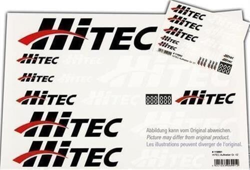 Multiplex / Hitec RC Aufkleberset HiTECLogo schwarz/weiß/rot 100x35cm / 119990