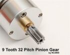RC4WD 9 Tooth 32P Hardened Steel Long Pinion Gear / RC4ZG0033