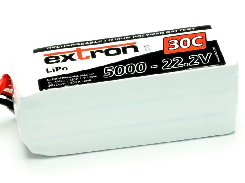 Extron LiPo Akku X2 5000 22,2V (30C | 60C) / X6432