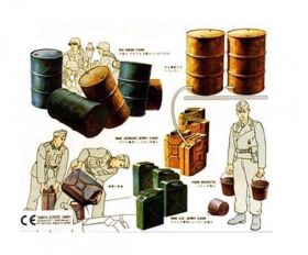 TAMIYA 1:35 Diorama-Set US/Dt.Kanister&Fäss. /...