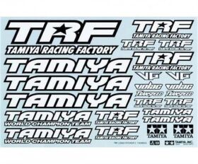 TAMIYA TRF Sticker-Set schwarz/weiss / 300042164