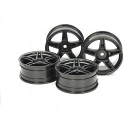 TAMIYA 24mm 5-Dop.-Sp.-Felgen Sw (4) +2Offset / 300054853
