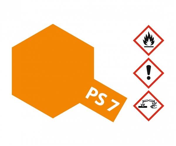 TAMIYA Polycarbonat Lexan Sprayfarben PS-7 Orange Polycarbonat 100ml / 300086007