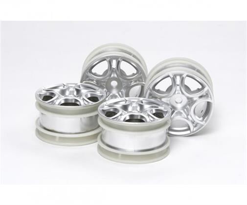 TAMIYA 1:10 Felgen (4) Stern Silber M-Chassis / 300051405