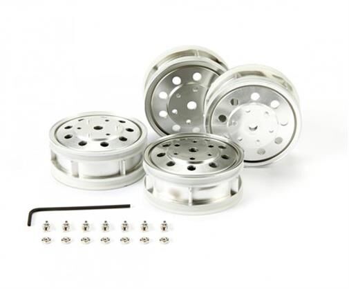 TAMIYA 1:14 Truckfelgen (2) hinten Chrom matt / 300056518