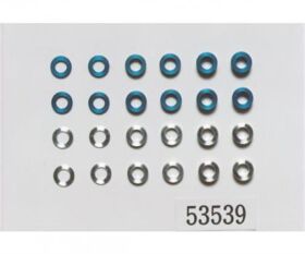 TAMIYA Aluminum Buchsen-Set 5,5/3mm blau/silber / 300053539