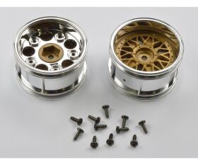 Tamiya Felgen (2) Chrom/gold 2-teilig 30mm br. / 300050549