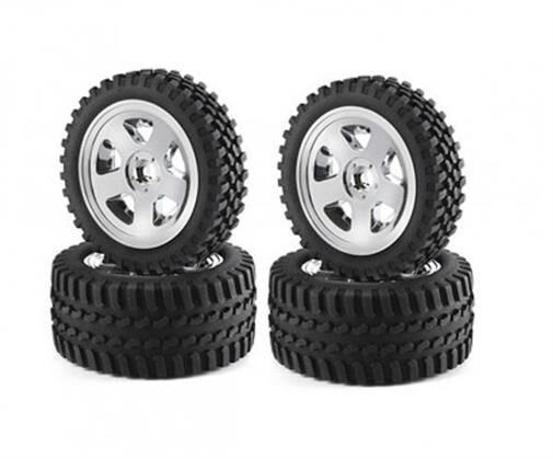 CARSON 1:10 Reif.-/Felgen Set All Terrain Chr. / 500900028