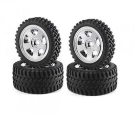 CARSON 1:10 Reif.-/Felgen Set All Terrain Chr. / 500900028