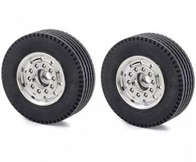 CARSON 1:14 Truck Vorderachsfelge br. chrom (2) / 500907061