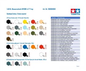 Tamiya 1:48 Deutscher Messerschmitt BF109E-4/7 Trop / 300061063