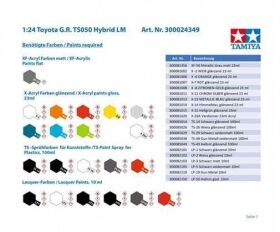 TAMIYA 1:24 Toyota G.R. TS050 Hybrid LM / 300024349