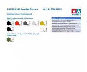 TAMIYA 1:35 US M551 Sheridan Vietnam / 300035365
