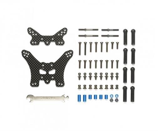 TAMIYA TT-02B Carbon Dämpferbrücken-Set V/H / 300054754