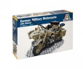 ITALERI 1:9 Deut.Militärmotorrad mit Seitenwagen / 510007403
