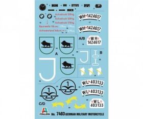 ITALERI 1:9 Deut.Militärmotorrad mit Seitenwagen / 510007403