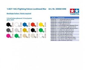 TAMIYA 1:48 F-16CJ Fighting Falcon Lockheed Mar / 300061098