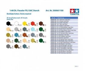 TAMIYA 1:48 Dt. Fieseler FIL156C Storch / 300061100