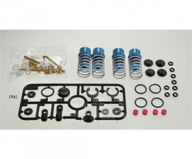 TAMIYA TRF Alu Dämpfer-Set (4) blau Black coat. /...