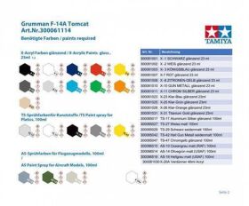 TAMIYA Plastikmodell Bausatz 1:48 Grumman F-14A Tomcat / 300061114