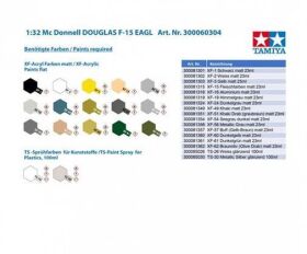 TAMIYA Plastikmodell Bausatz 1:32 Mc Donnell DOUGLAS F-15 EAGL / 300060304