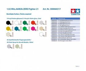 TAMIYA Plastikmodell Bausatz 1:32 Mits.A6M2b ZERO Fighter 21 / 300060317