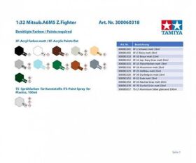 TAMIYA Plastikbausatz 1:32 Mitsub.A6M5 Z.Fighter / 300060318