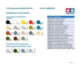 Tamiya 1:32 Supermarine Spitfire Mk.VIII / 300060320