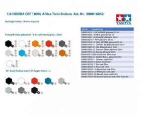 TAMIYA Modellbausatz 1:6 HONDA CRF 1000L Africa Twin Enduro / 300016042