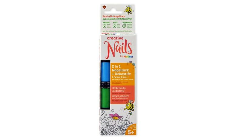 Amewi Creative Nails Lackstift 2er Mittleres Seegrün+ Lichtblau / 303004