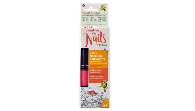Amewi Creative Nails Lackstift  2er Purpurviolett+leuchtendes Rosa / 303008