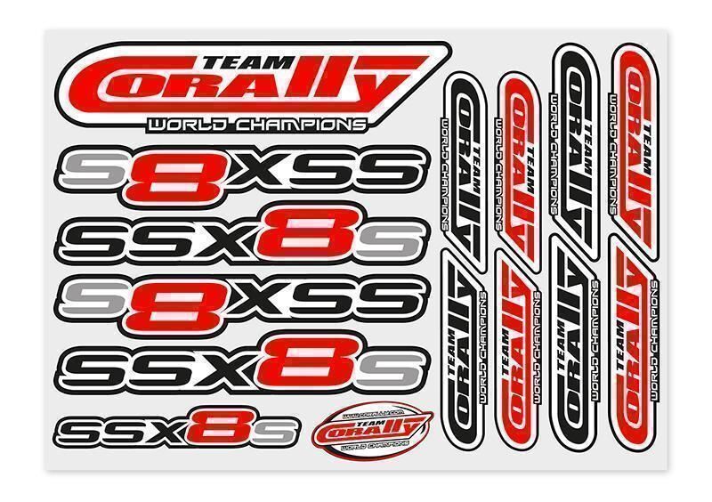 Team Corally Stickersheet SSX-8-S Precut 210x148mm 1 pc / C-99901