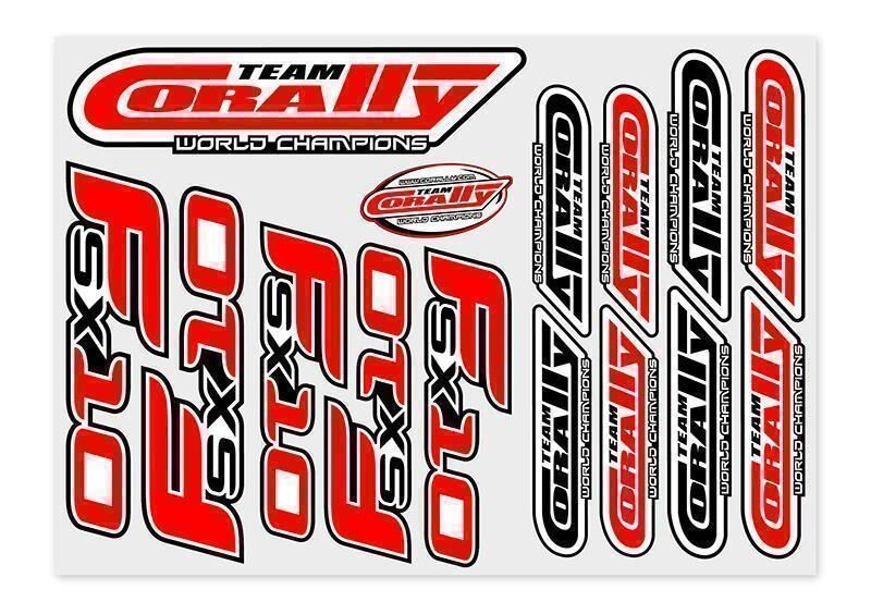 Team Corally Stickersheet FSX-10 Precut 210x148mm 1 pc / C-99905
