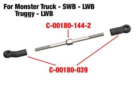 Team Corally Steering Ball Joint Composite 1 set /...