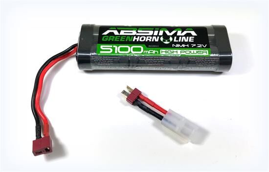 ABSIMA Greenhorn NiMH Stick Pack 7.2V 5100 (T-Plug + Tamiya Adapter) / 4100013