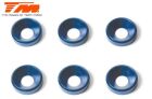 Team Magic Scheiben Konisch Aluminium 4mm Blau (6 Stk.) / TM111004B