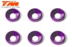 Team Magic Scheiben Konisch Aluminium 4mm Purple (6 Stk.) / TM111004P
