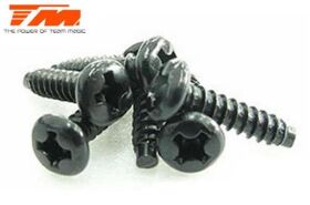 Team Magic Schrauben Rundkopf M3 x 12mm (6 Stk.) /...