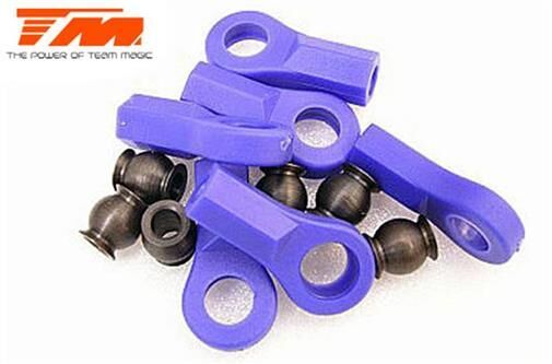 Team Magic Kugelkopfpfannen und Kugeln Blau 6 Stk. / TM115001B