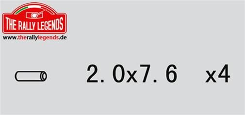 Rally Legends ErsatzteilStift 2.0X7.6 (4 pcs) / EZRL2245