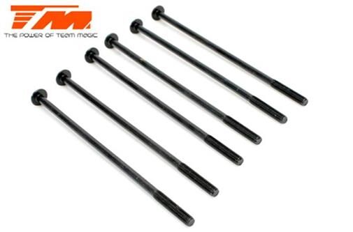 Team Magic Schrauben Rundkopf M3 x 80mm (6 Stk.) / TM126380RCR