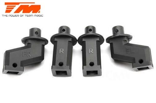 Team Magic Ersatzteil E6 III HX Lateral Karosseriehalter (2+2 Stk.) / TM505247