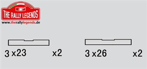 Rally Legends ErsatzteilGelenkachsen 3X26/3X23mm (4 pcs) / EZRL2241