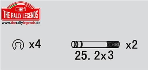 Rally Legends ErsatzteilDampferachse kutz für Touring Cars (2 pcs) / EZRL2257