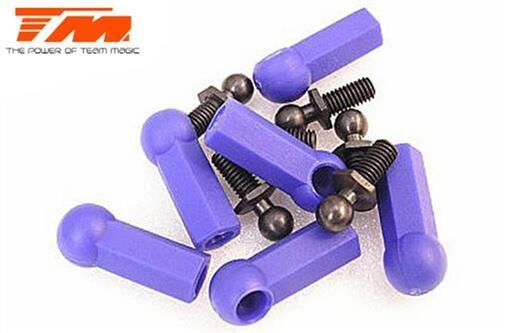 Team Magic Kugelkopfpfannen und Kugelköpfen Blau 6 Stk. / TM115002B